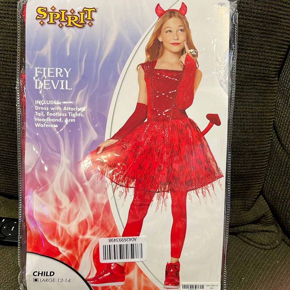 Girls Fiery Devil size 12-14 costume